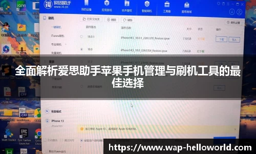全面解析爱思助手苹果手机管理与刷机工具的最佳选择